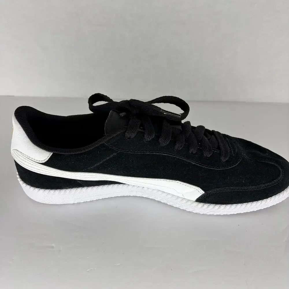 Puma Astro Cup Suede Sneakers Black White Gold Men's Size 11